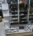 TV Stand with LED Lights & Decor Stand - White/Black - 2