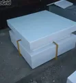 Executive Modern White Coffee Table with Metal Stand - 1