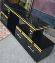 Modern Executive TV Stand with Marble Coating & LED - 2