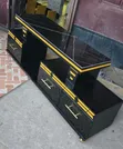 Premium Executive TV Unit with Marble Finish & Light - 2
