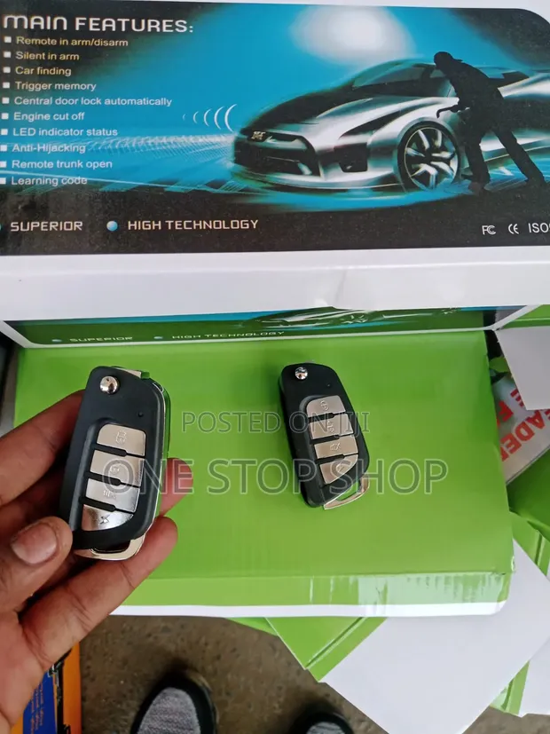Brand New Car Alarm System with Shock Sensor - 1