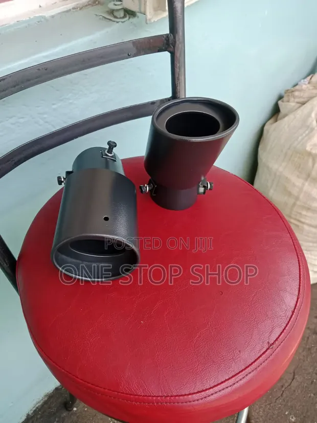 Universal Black Matte Stainless Steel Exhaust Tailpipe - 1