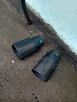 1pc 2.5" Black Bolt-on Exhaust Muffler Tip