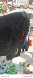 Black Embroidered Red Letter Succeed Cars Dash Mat - 1