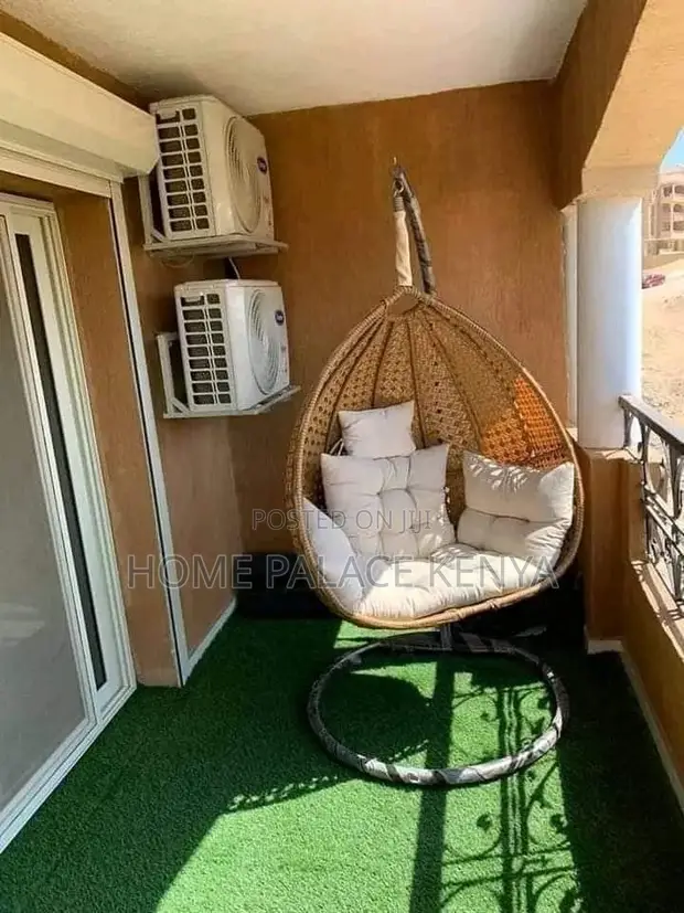 Premium Woven Rattan Outdoor Hanging Swing Chair - 1