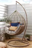 Premium Woven Rattan Outdoor Hanging Swing Chair - 2