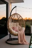 Premium Woven Rattan Outdoor Hanging Swing Chair - 3