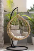 Premium Woven Rattan Outdoor Hanging Swing Chair - 4