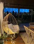 Premium Woven Rattan Outdoor Hanging Swing Chair - 5