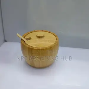 320ml Bamboo Sugar Dish with Teaspoon