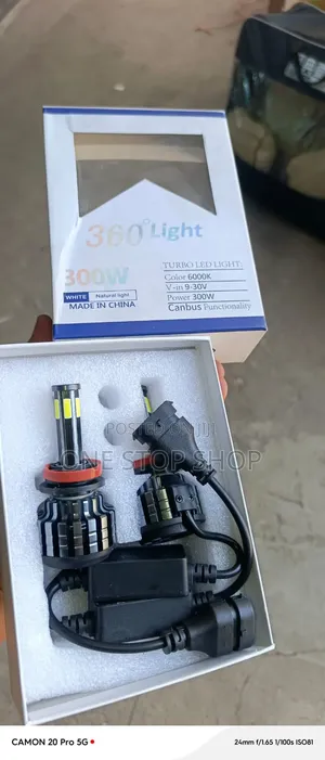 360° Turbo LED H11 Headlight Bulb with Cooling Fan