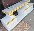 Executive TV Stand with Marble Coat Top & LED Light - 1