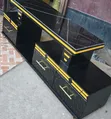 Executive TV Stand with Marble Coat Top & LED Light - 2