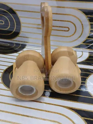 Salt and Pepper Shaker Set with Bamboo Stand