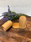 Salt and Pepper Shaker Set with Bamboo Stand - 2
