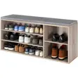 Contemporary Wooden Shoe Rack with Cabinet Storage - 2