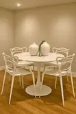 Luxury Round Marble Dining Set with 4 Heavy Duty Chairs - 1