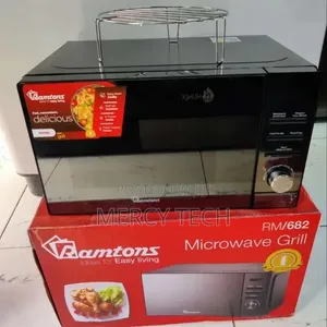 Ramtons 20L Digital Microwave with Grill RM 682 (Black Glass)
