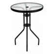 Balcony Dining Table - Round Tempered Glass Top - 2