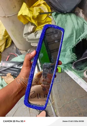 Interior Upgrade Car Rearview Mirror with Blue Beads