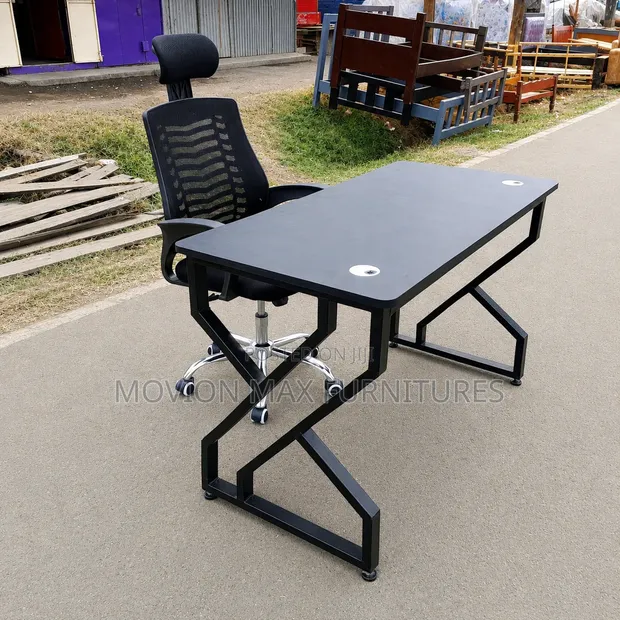 Boss Office Products Laminated Office Table & Chair Stand - 1
