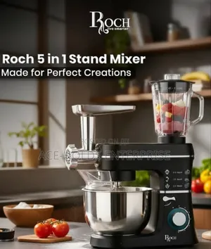 Roch 5-in-1 Multifunctional Stand Mixer - 1400W, Stainless Bowl