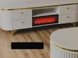Modern Executive TV Stand with Functional Fireplace Effect - 2