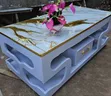 New Modern Coffee Table - Marble Stone Top - 2