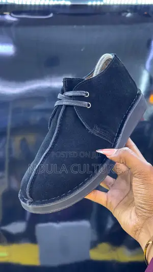 Clarks Desert Trek Black Suede
