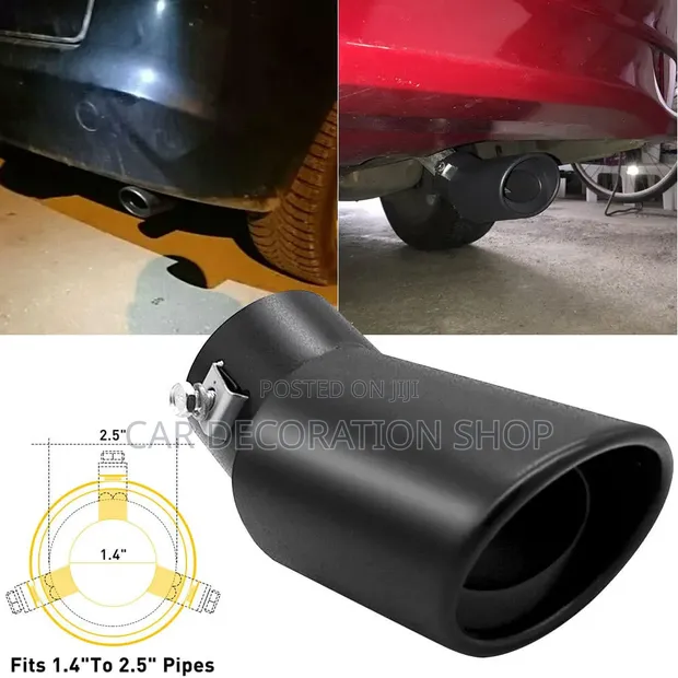 Universal Car Black Anti-Corrosive High-Temp Exhaust Tip - 1