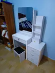 Modern Makeup Table with Storage - 2