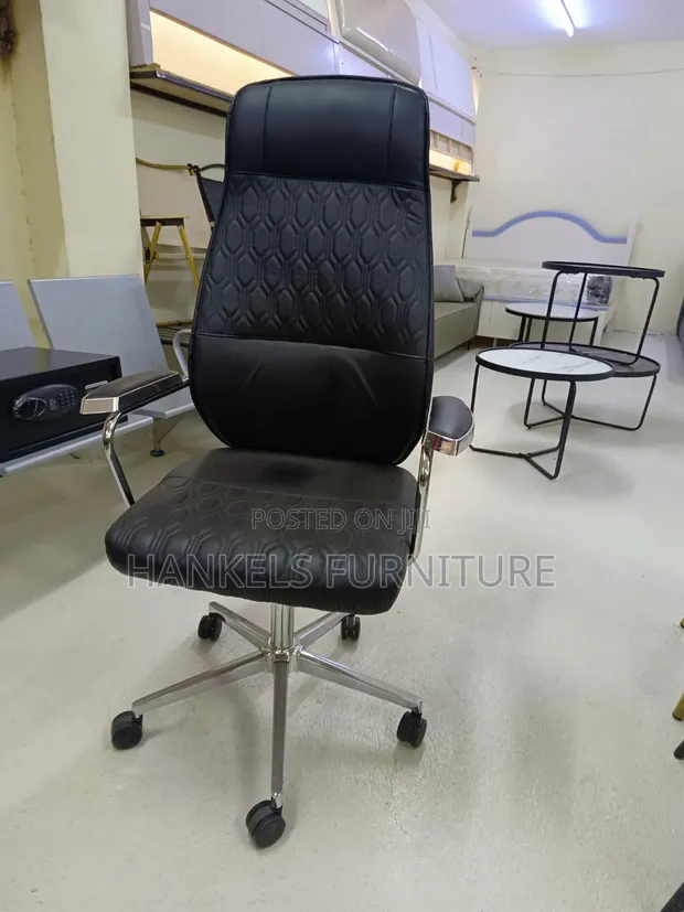High-Back Leather Executive Office Chair - 1