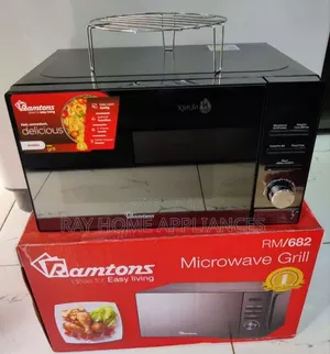 Ramtons 20L Digital Microwave RM 682 with Grill (Black Glass)
