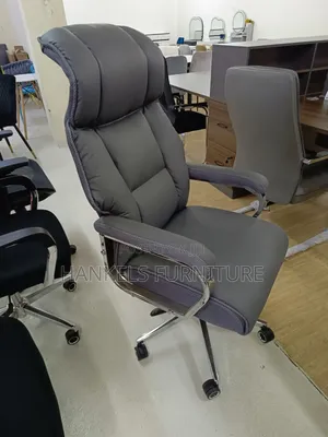 High-Back Grey Executive Chair - Modern & Professional