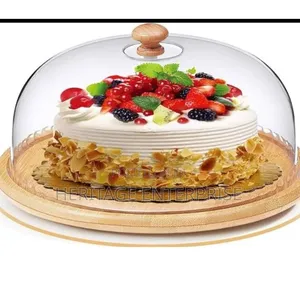 Cake Stand with Bamboo Base