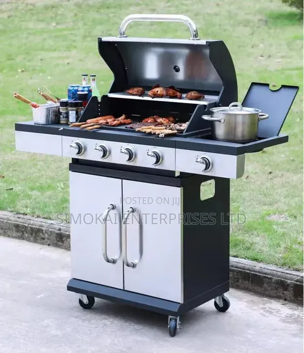 4+1 Burner Stainless Steel BBQ Gas Grill - 1