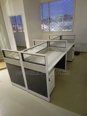 4-Way Imported Workstation - Modern Shared Office Desk