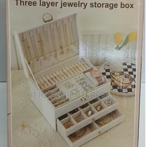 3-Layer Leather Jewelry Storage Box