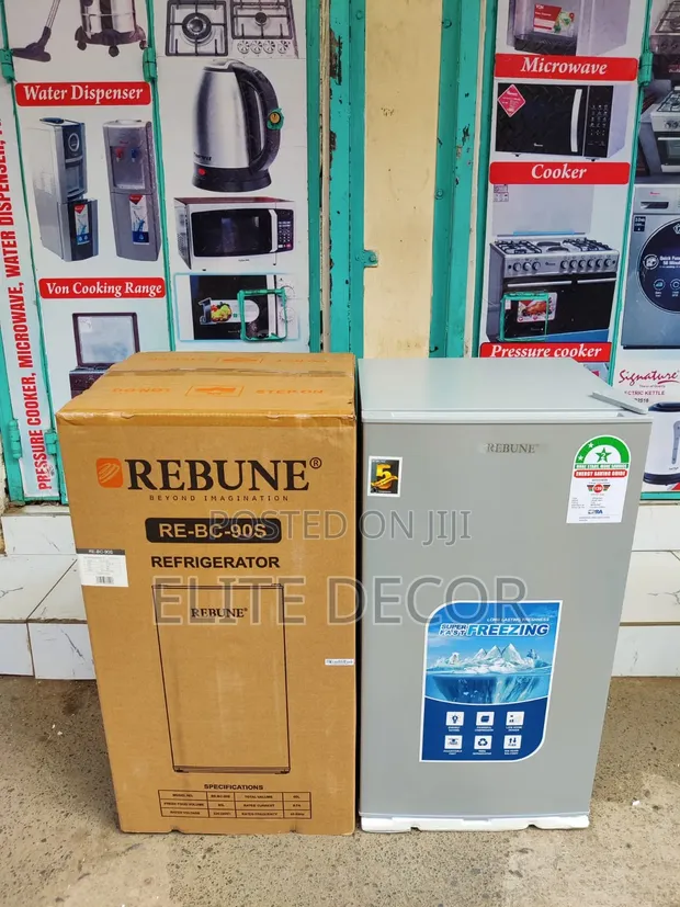 Rebune RE-BC-90S 90L Single Door Refrigerator - Silver - 1