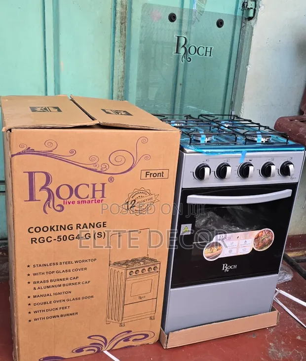 Roch 50x55cm Full Gas Standing Cooker - 4 Burner with Gas Oven - 1