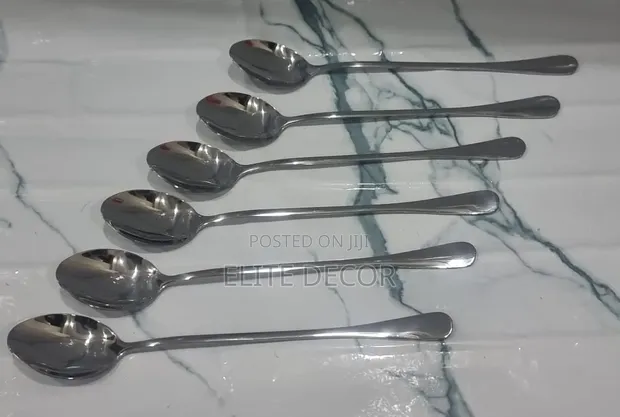 Boyuan Stainless Steel Long Tea Spoons - Set of 6 - 1
