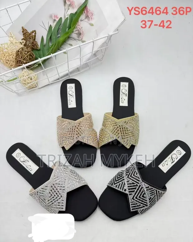 Women's Casual Sandals - Beige & White - 1