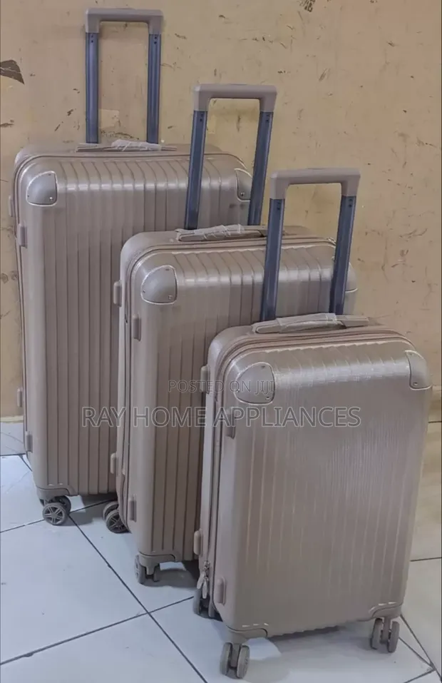 Brown Fibre Suitcase Set - Size 4 - 1