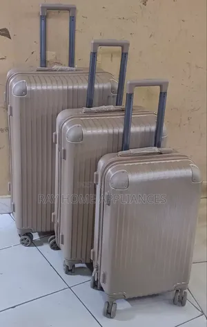 Brown Fibre Suitcase Set - Size 4