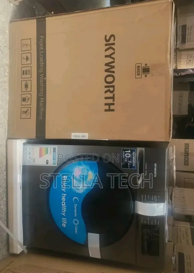 Skyworth Mashine ya Kufulia Front Load 10/7kg Osha na Kausha - 1