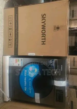Skyworth Mashine ya Kufulia Front Load 10/7kg Osha na Kausha