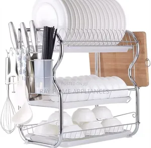 3 Layer Dish Rack - Stainless Steel