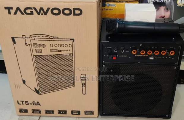 Tagwood 6" Rechargeable Portable Speaker 6A with Microphone - 1