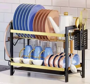 Brand New Gold 2-Tier Dish Rack