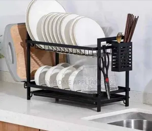 All Black 2-Tier Dish Rack